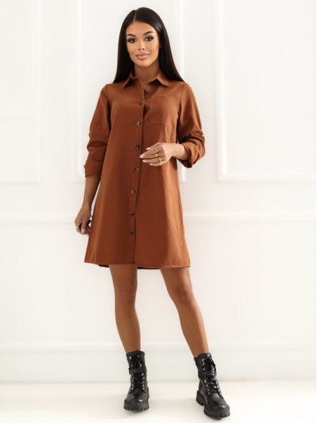 Sukienka-PM-SK-W2028-26.46-jasny brązowy