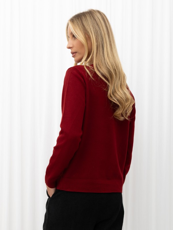 Sweter-IR-SW-57888.84-bordowy