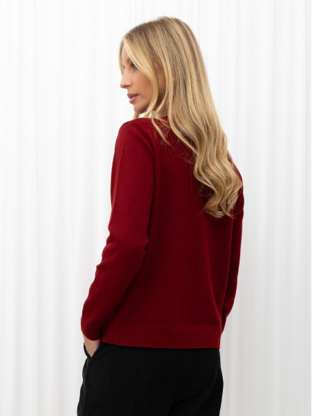 Sweter-IR-SW-57888.84-bordowy