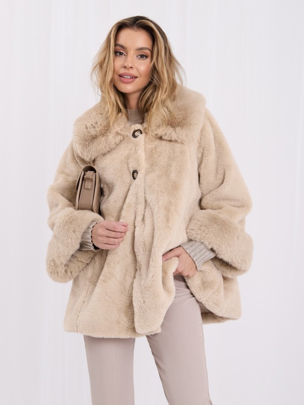Płaszcz-IT-PL-2217.99-jasny beżowy