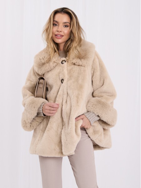 Płaszcz-IT-PL-2217.99-jasny beżowy