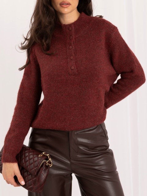 Sweter-IR-SW-K17003.99-ciemny czerwony 2