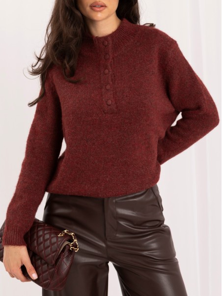 Sweter-IR-SW-K17003.99-ciemny czerwony