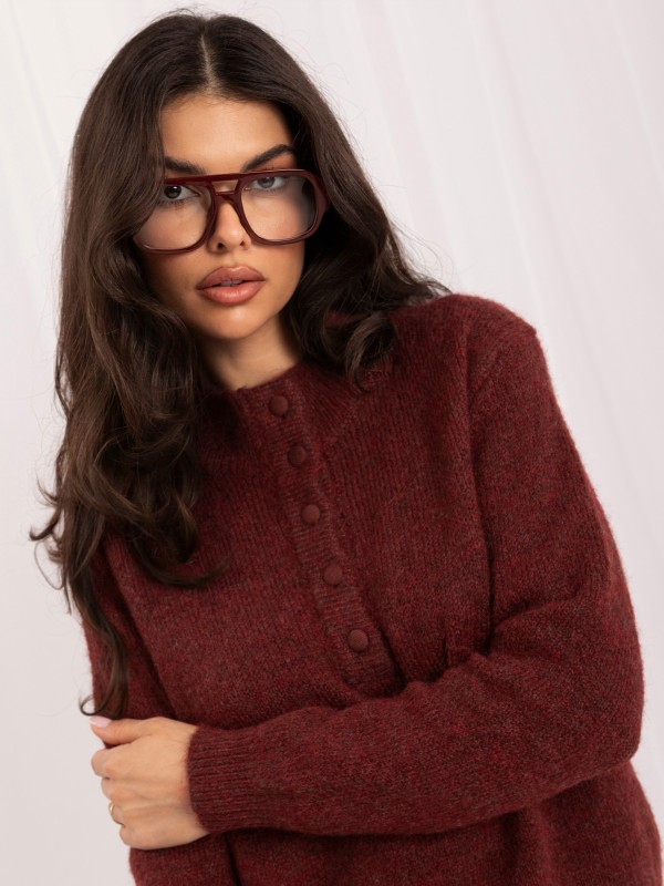 Sweter-IR-SW-K17003.99-ciemny czerwony