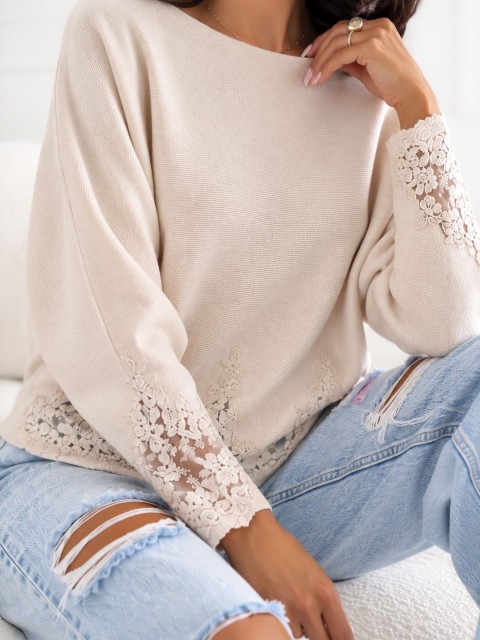Sweter-CS-SW-B0167.82-jasny beżowy 2