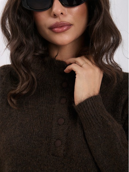 Sweter-IR-SW-K17003.99-ciemny brązowy