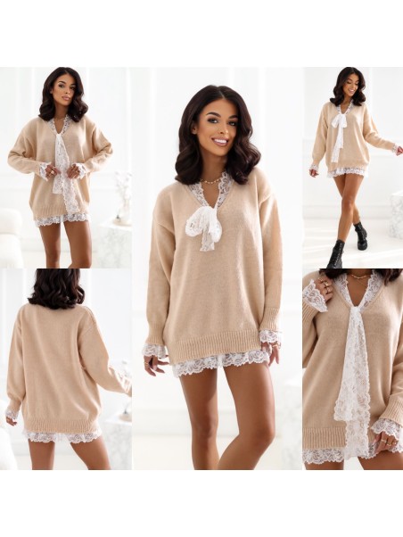 Sweter-CS-SW-KK2130.10-beżowy