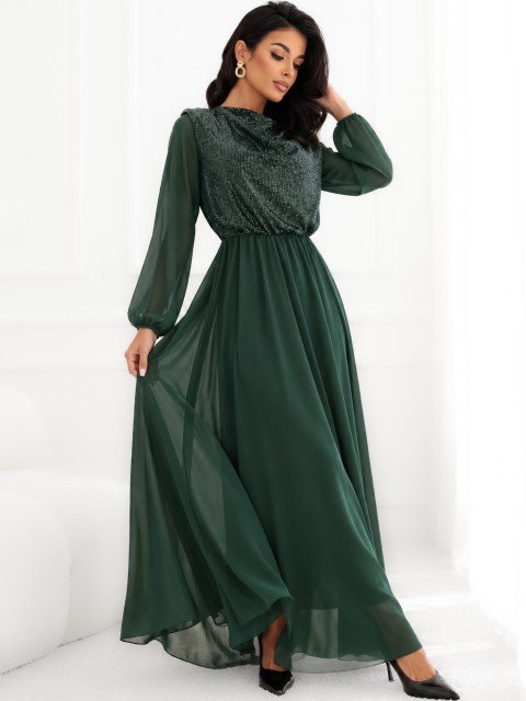 Sukienka-IT-SK-21832.99-ciemny zielony