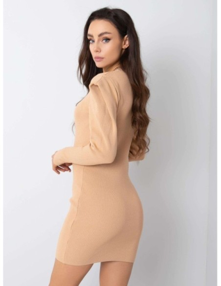 Sukienka-269-SK-5676.91P-camelowy