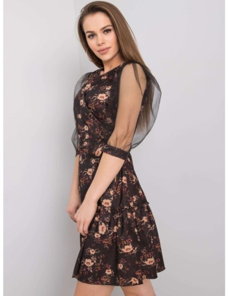 Sukienka-LK-SK-508378.31P-czarno-beżowy