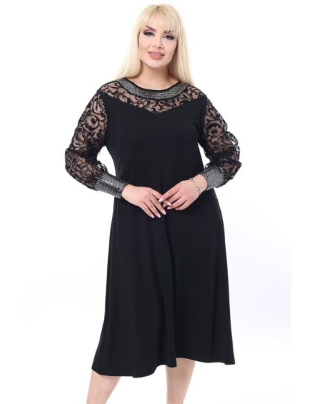 Juoda klasikinė suknelė ❤️ Suknelės apkūnioms