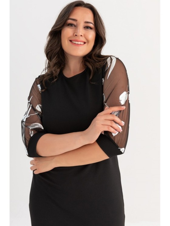 Juoda elegantiška suknelė ❤️ Suknelės apkūnioms 2