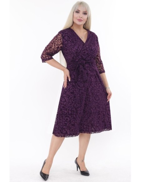 Elegantiška violetinė suknelė ❤️ Suknelės apkūnioms