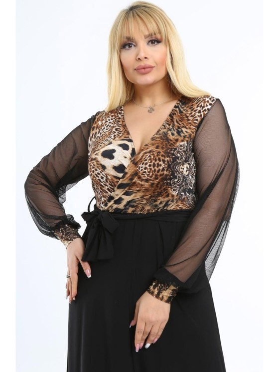 Elegantiška suknelė su dirželiu ❤️ Suknelės apkūnioms 2