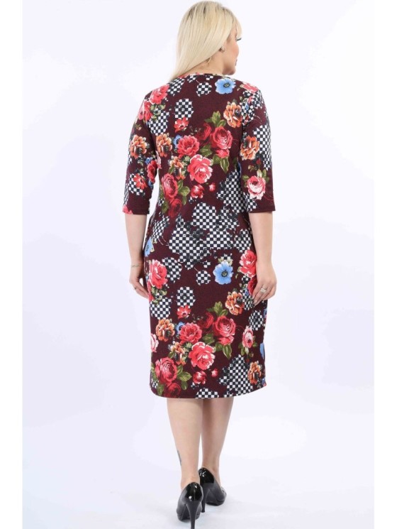 Gėlėta suknelė su kišenėmis 2