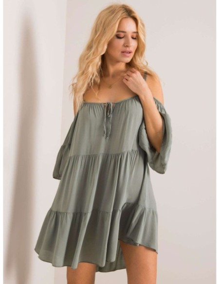 Sukienka-TW-SK-BI-80840.20-khaki