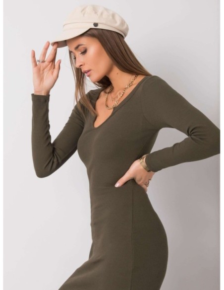 Sukienka-RV-SK-6053.16X-khaki