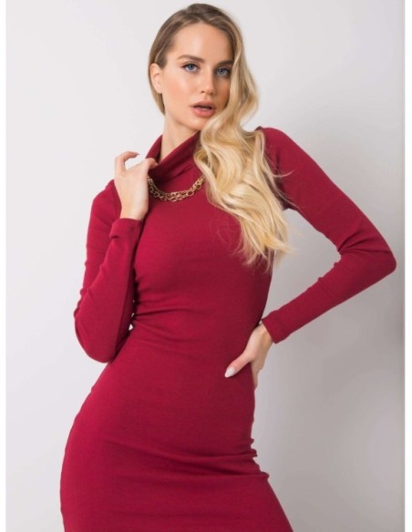 Sukienka-RV-SK-R5133.07P-bordowy