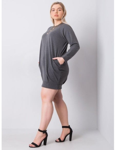 Sukienka-RV-SK-6296.99-ciemny szary