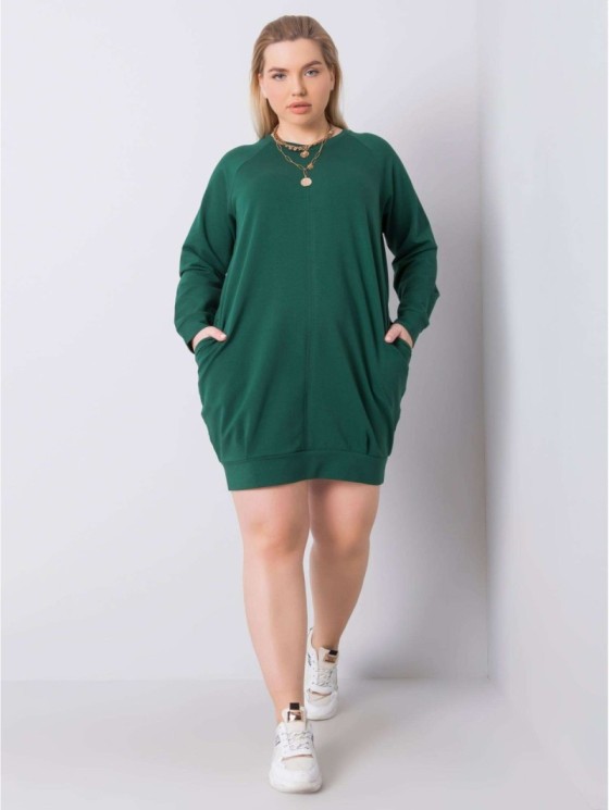 Sukienka-RV-SK-6296.99-ciemny zielony 2