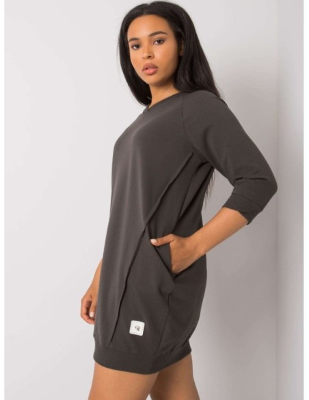 Sukienka-RV-SK-6847.59P-ciemny khaki
