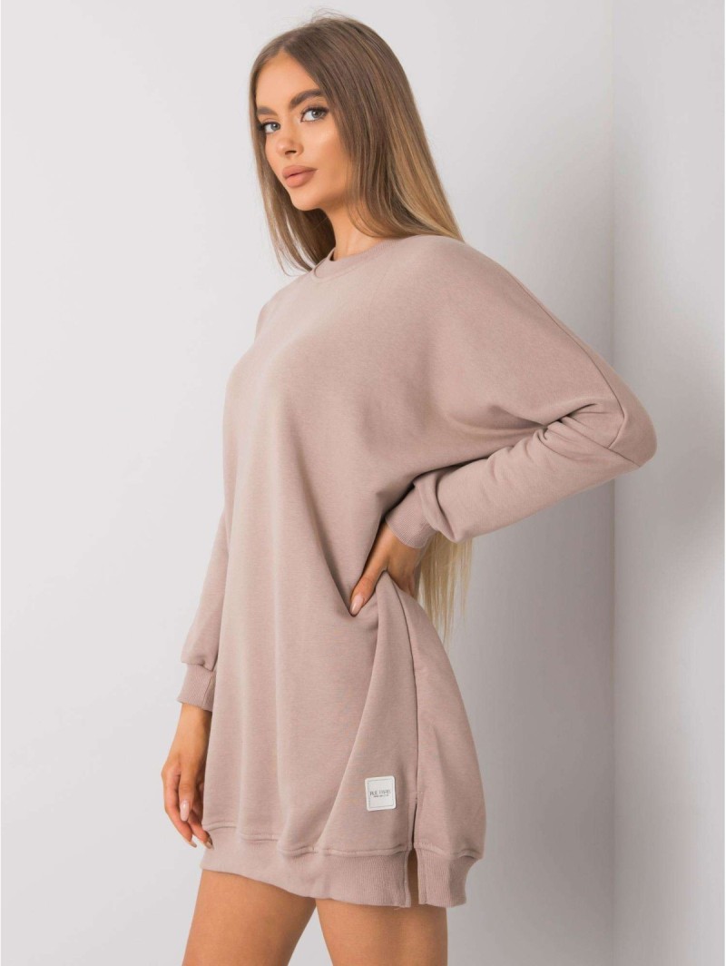 Sukienka-RV-SK-7216.95-ciemny bezowy