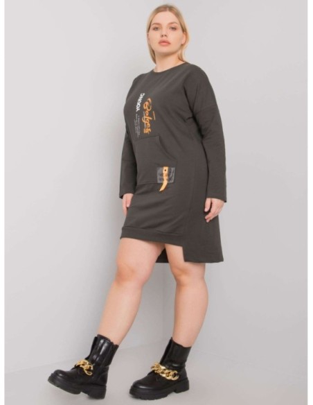 Sukienka-RV-SK-7178.44-ciemny khaki