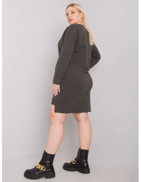 Sukienka-RV-SK-7178.44-ciemny khaki