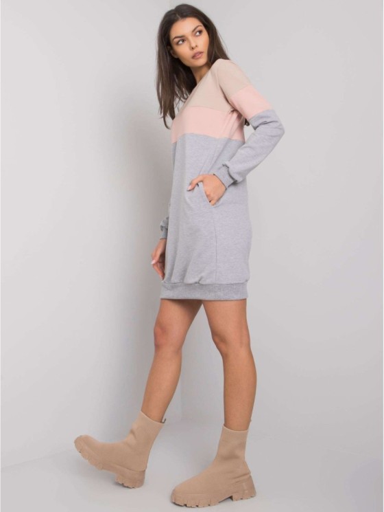 Sukienka-RV-SK-5869.04-ciemny bezowy 2