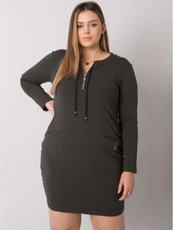 Sukienka-RV-SK-7241.43-ciemny khaki 2
