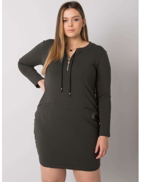 Sukienka-RV-SK-7241.43-ciemny khaki