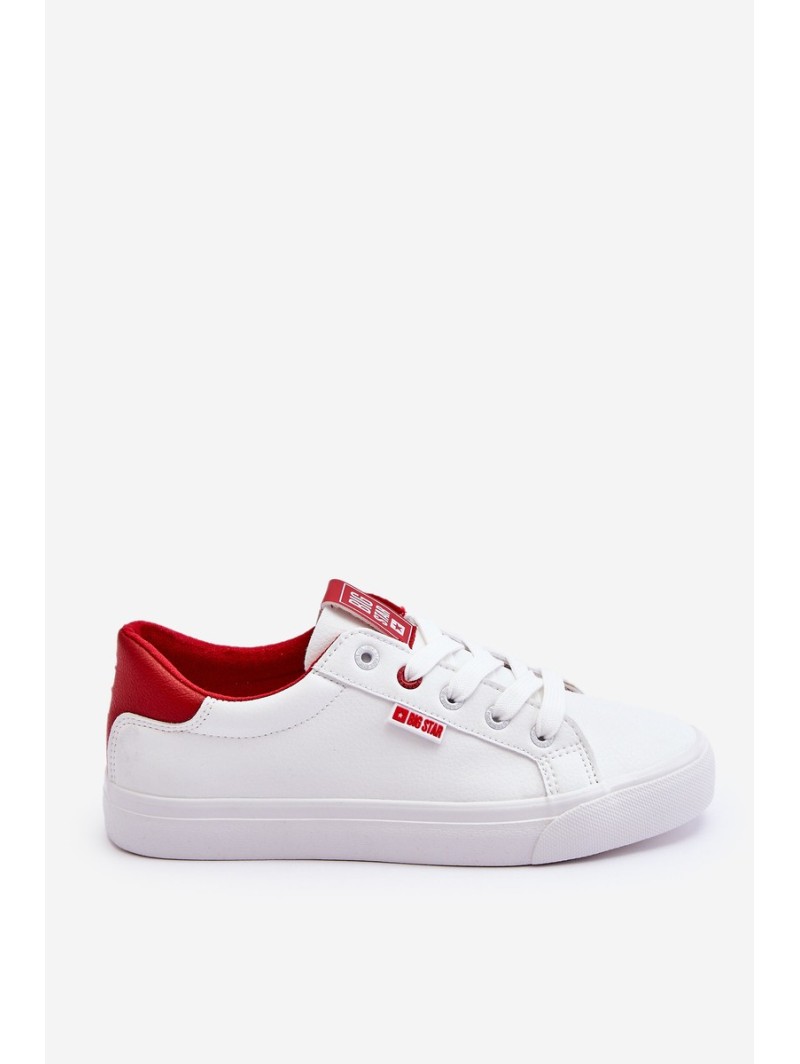 Women's Leather Tennis Shoes Big Star EE274311 White Red