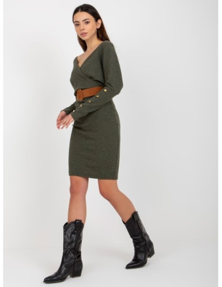 Sukienka-TW-SK-BE-BQ183.19-khaki