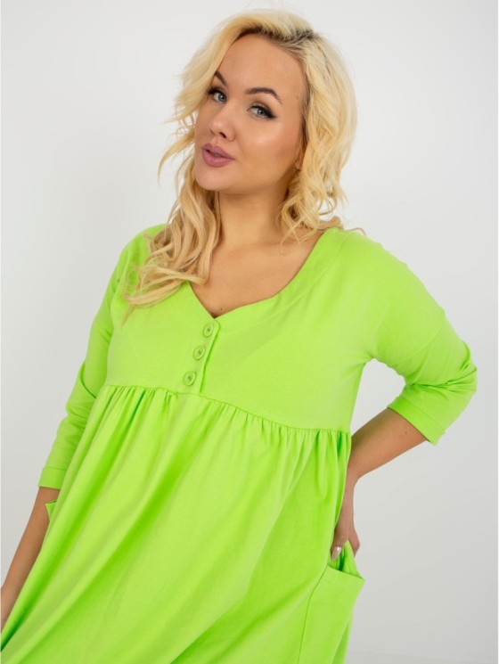 Sukienka-RV-SK-8529.37P-limonkowy 2