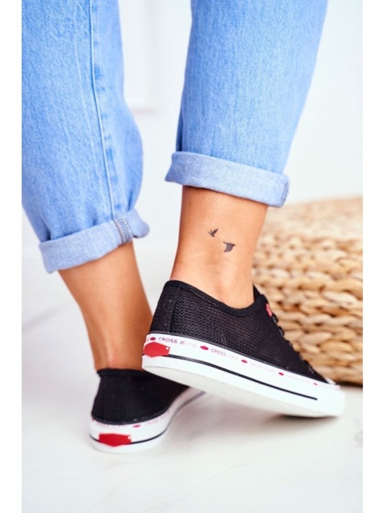 Cross Jeans Women's Sneakers Black Mesh FF2R4015C 2