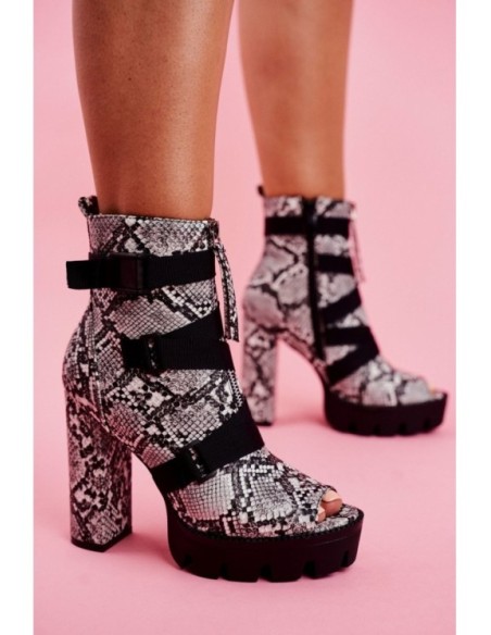 Women's Boots On High Heel Snake Skin Gladios