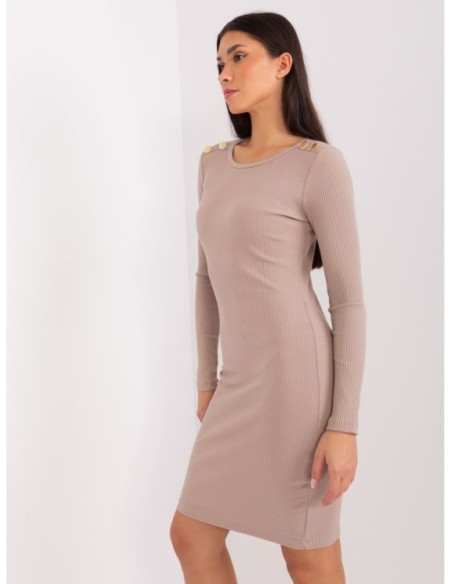 Suknelė tamsiai smėlio spalvos