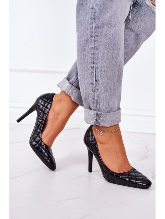 Elegantiški dygsniuoti aukštakulniai Black Rosanna