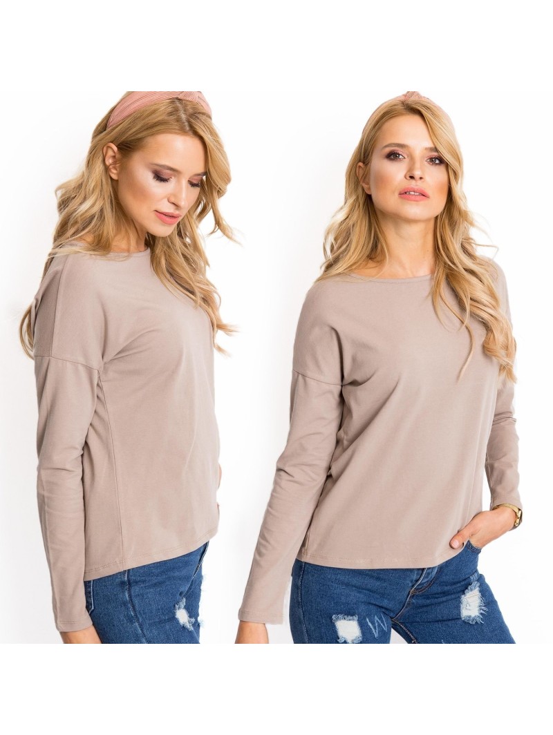 Bluzka-RV-BZ-5121.23P-ciemny bezowy