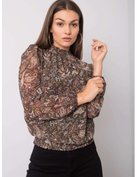 Bluzka-D50039F11031A-ciemny zielony