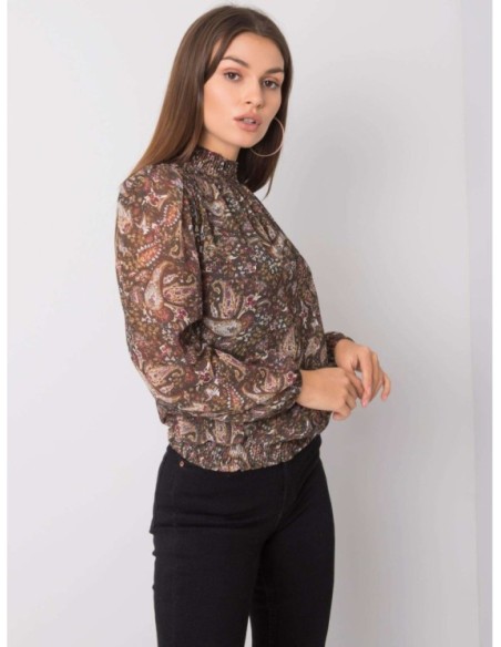 Bluzka-D50039F11031A-ciemny zielony