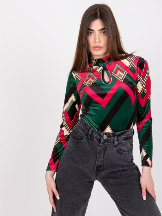 Bluzka-DHJ-BZ-6291-2.32P-ciemny zielony 2