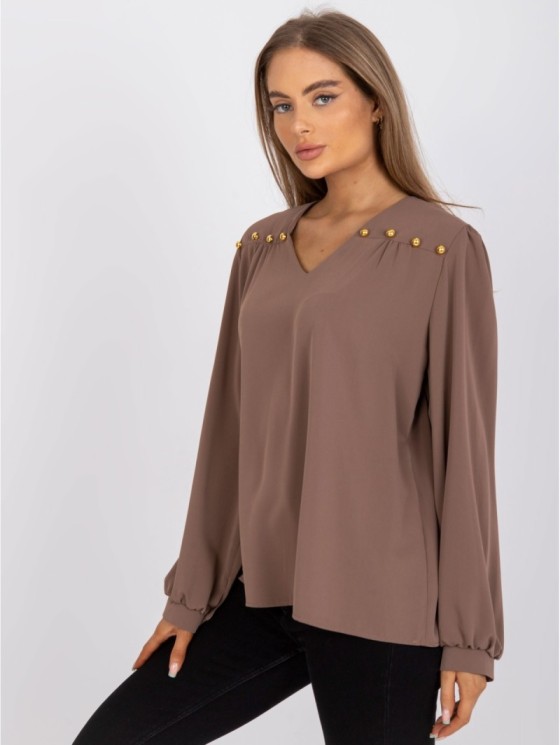 Bluzka-LK-BZ-508827.62P-ciemny bezowy 2