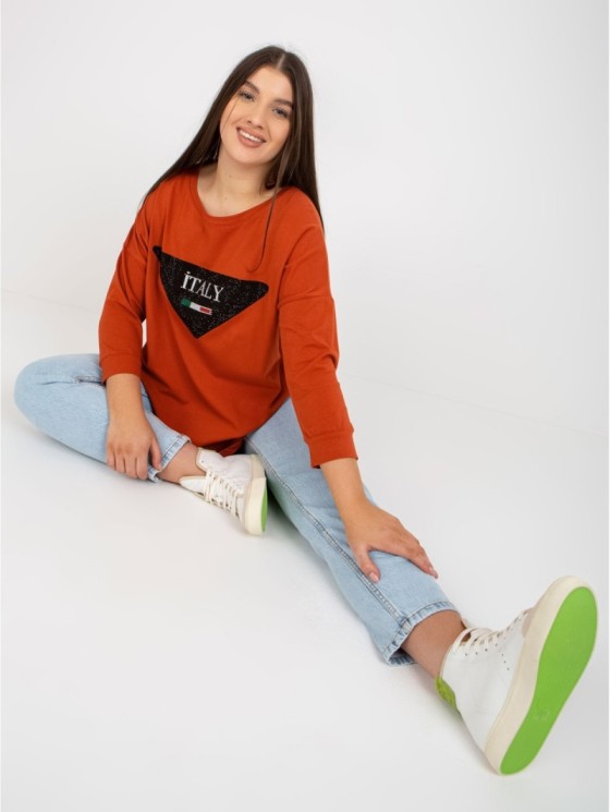 Bluzka-VI-BZ-2911.82P-ciemny pomarańczowy 2