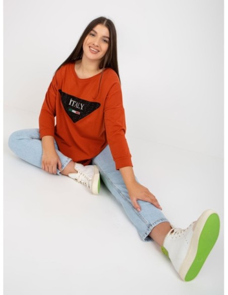 Bluzka-VI-BZ-2911.82P-ciemny pomarańczowy