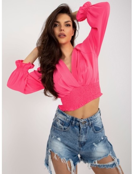 Bluzka-DHJ-BZ-13866.92P-fluo różowy