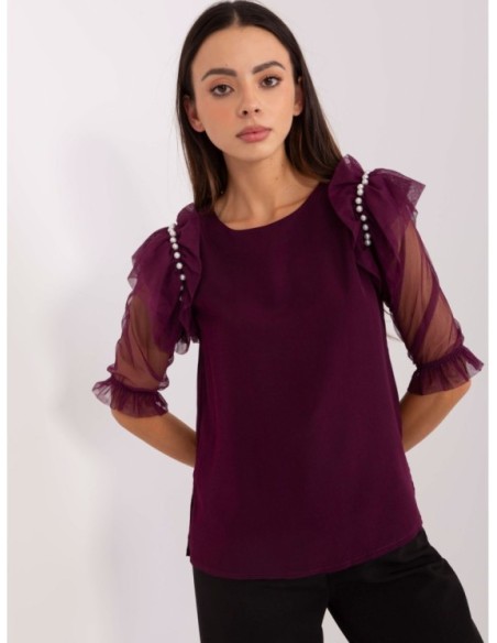 Bluzka-LK-BZ-506682.26P-ciemny fioletowy