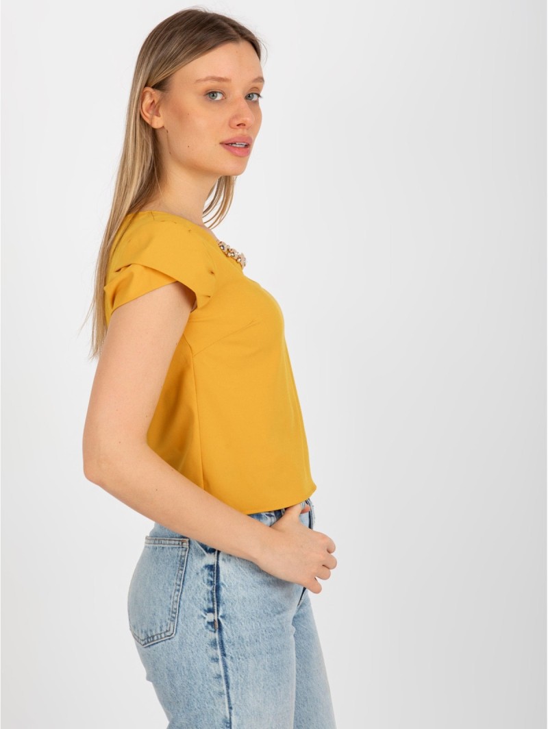 Bluzka-LK-BZ-505783-1.42P-ciemny żółty