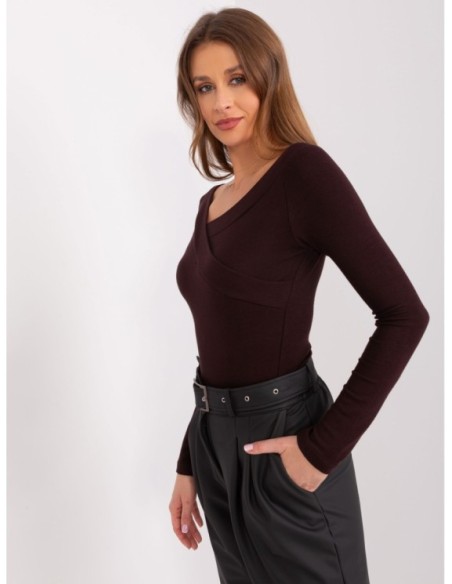 Bluzka-EM-BZ-785.32P-ciemny brązowy