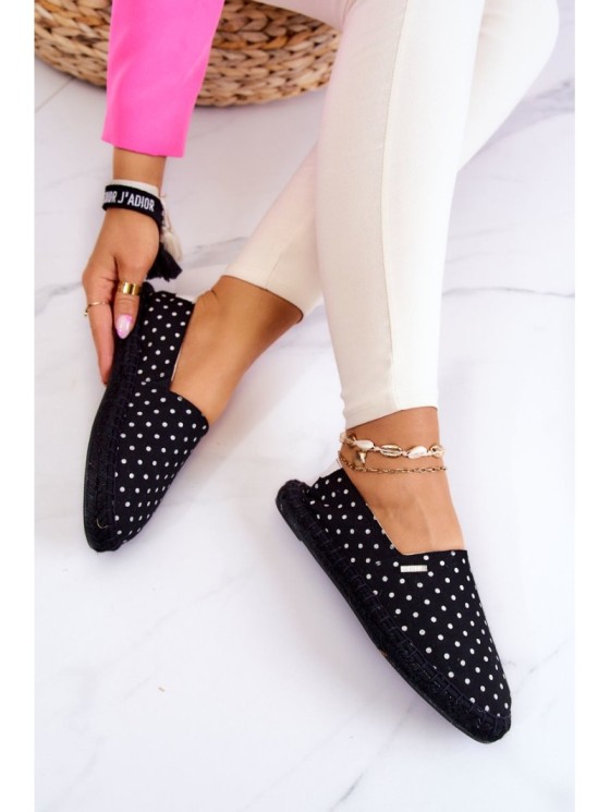 Women's Espadrilles With Polka Dots Big Star JJ274867 Black 2